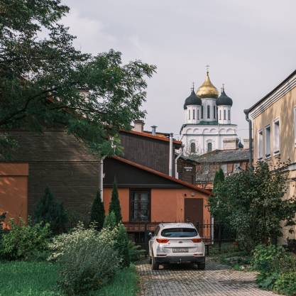 Вид на Псковский кремль